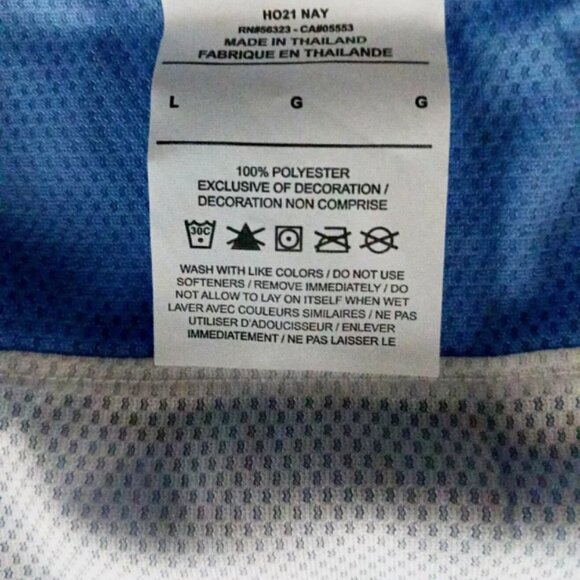 Nike Mens Athletic Tank Size L Reversible Mesh Lacrosse Light Blue NWT - Picture 5 of 6